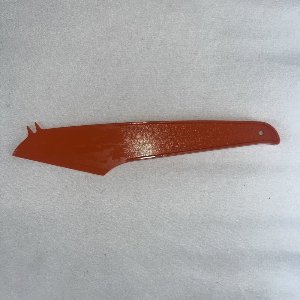 Tupperware Cheese Cutter‎ Slicer Spreader #1223-3 Plastic Knife Harvest Orange